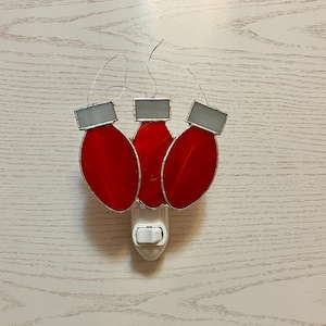 Red Christmas String of Lights Night Light