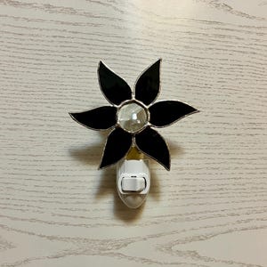 Wildflower Night Light, Black and Clear