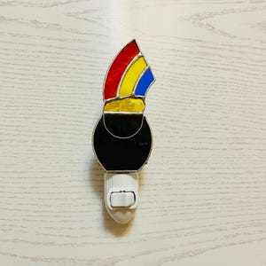 Pot of Gold Night Light, Stained Glass Rainbow