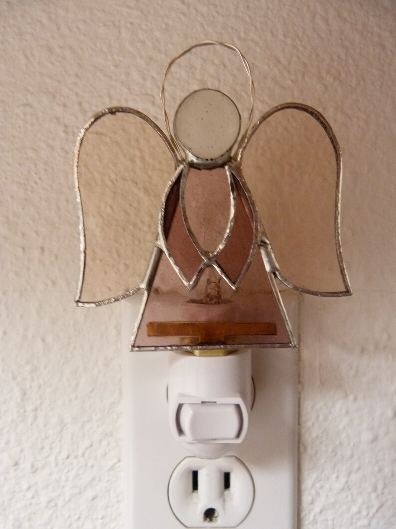 Angel Night Light Vidrieras Wall Plug In Decoración del Etsy