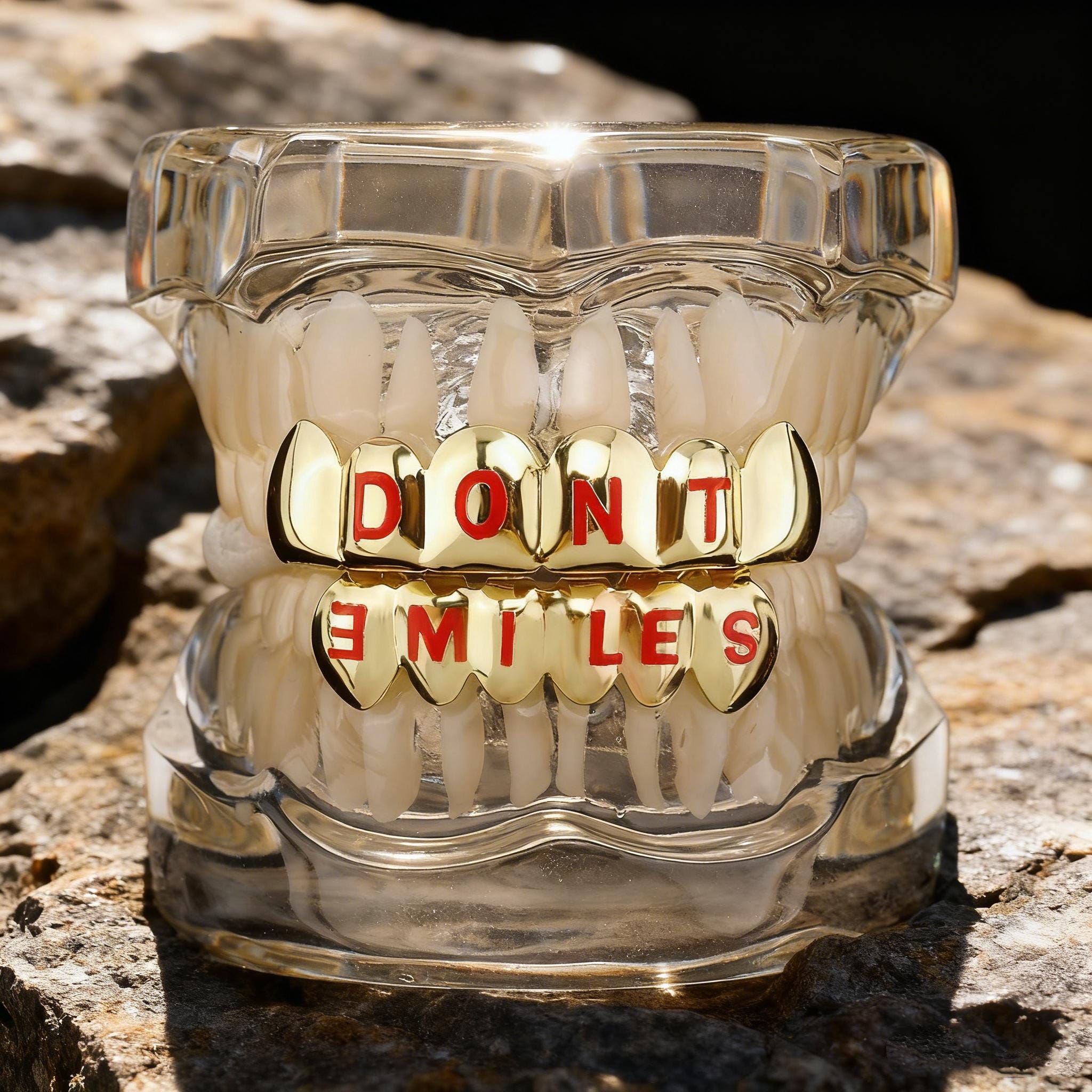 26 Alphabet Letter Gold Grillz - 14k Gold Plated With CZ Iced Teeth Hip Hop Jewelry