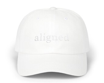 Gorra de béisbol blanca ajustable con bordado 'aligned'