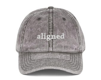 gorra bordada alineada / gorra de béisbol vintage lavada