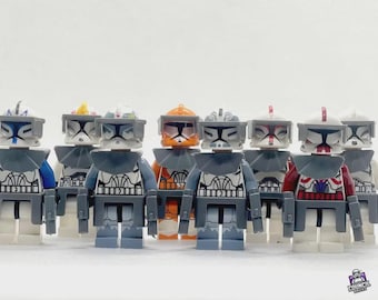 Soldados Clon Fase 1 - Figuras de diseño personalizado - Star Wars The Clone Wars - Capitán Rex Comandante Cody Comandante Wolffe 212.º 501.º