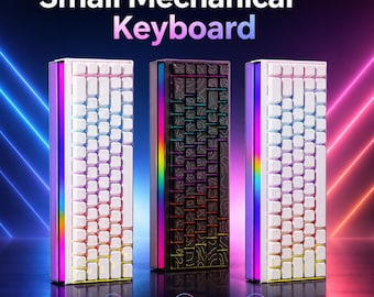 Compact Mechanical Keyboard RGB 68 Key | Wired Gaming Keyboard | Hot Swappable Mini Keyboard | RGB Backlit NK68