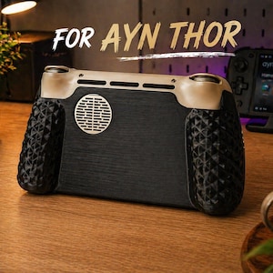 Capa protetora AYN Thor Grip Case, alça ergonômica para jogos, acessórios AYN Thor, capa protetora para console portátil, empunhadura confortável e antiderrapante.
