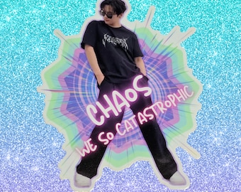 Lee Weiß Chaos 3-Zoll-Aufkleber