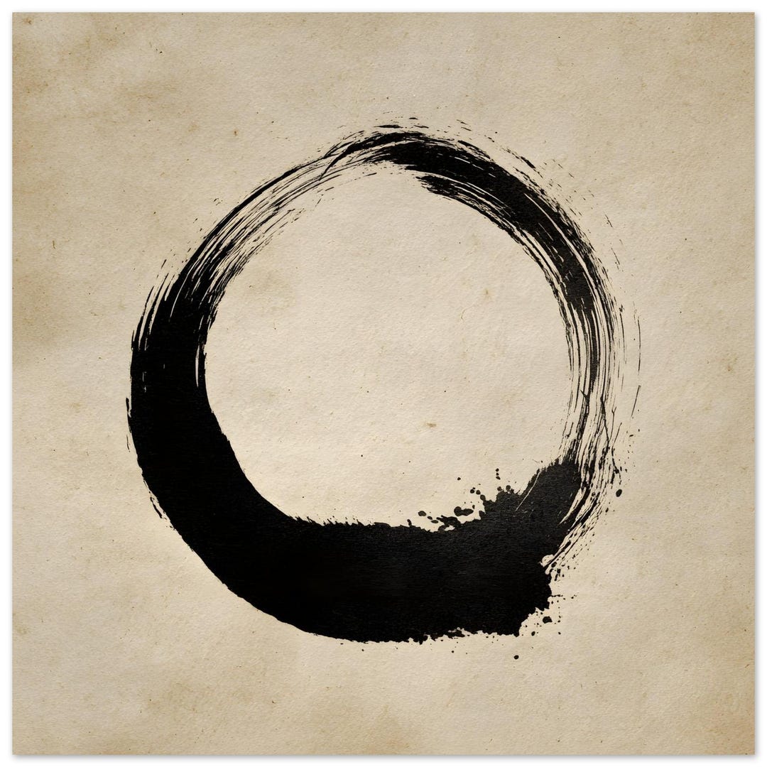 Enso Circle Print | Japanese Zen Wall Art | Wabi Sabi Decor ...