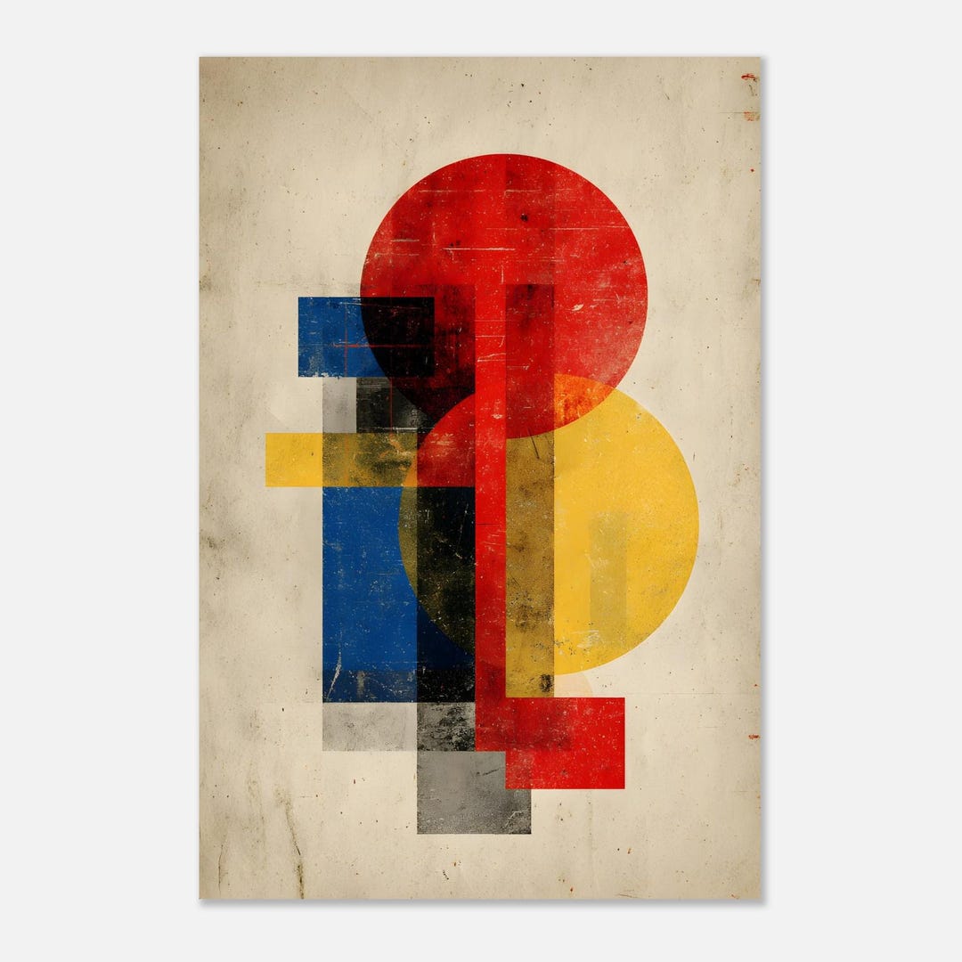 Bauhaus Exhibition Poster | Geometric Modernist Art Print - Etsy