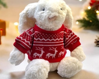 Jersey navideño de peluche – Traje de reno tamaño Jellycat