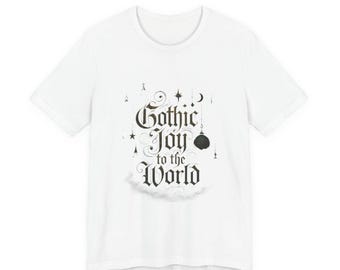 Gothic Freude um die Welt T-Shirt | Gothic Weihnachtszitat Tee