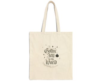 Bolsa de lona con caligrafía gótica navideña / Bolsa de lona con caligrafía gótica navideña