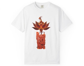 Peace Liebe wachsen Lotus Blume T-Shirt | floralen Typografie