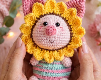 Crochet Piglet Pattern, Pig Amigurumi Plush PDF, Crochet Pig-Toy | DIY Gift