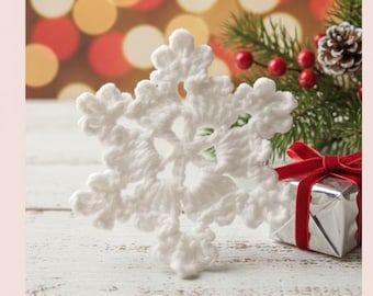 Easy Crochet Snowflake Pattern | Christmas Ornament, Winter Decor (PDF Pattern)