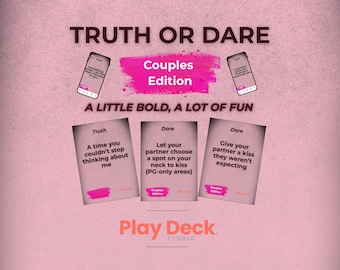 Truth or Dare: Couples Edition, 72 Card Printable Date Night Game (Instant Download)