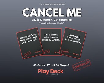 CANCEL ME - Funny Card Game for Adults - Printable and Phone Version Included - Instant Download