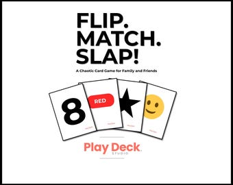 Flip. Match. Slap! | Printable Card Game for Kids & Family | Fast-Paced, Chaotic, Easy to Learn