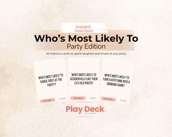 最も可能性が高いのは誰？ - パーティー版、45枚のカードを使った大人向けパーティーゲーム（即時ダウンロード）