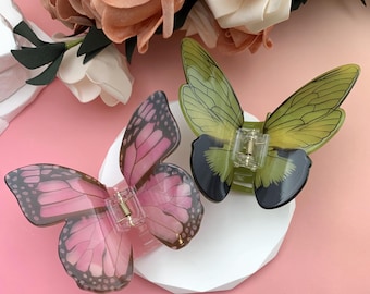 Butterfly Hair Claw, Boho Acrylic Acetate Hair Clip