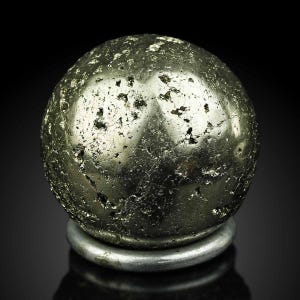 Extraordinary! lustrous pyrite sphere from peru, p-2-5