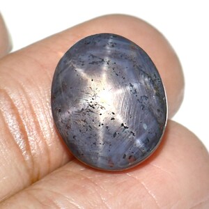 Cabochon rubis étoilé naturel | Pierre gemme ovale de 22,20 ct