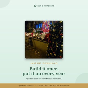 Thank-you card from the Reno Roadmap shop for downloading the Bottle Tree welding plans, with an invitation to message with questions.