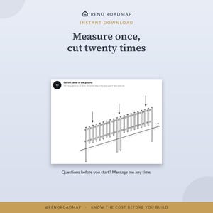 Thank-you card from the Reno Roadmap shop for downloading the raised garden fence plans.
