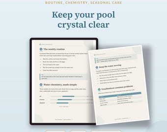 Guía para el cuidado de piscinas: programa de mantenimiento semanal, mensual y estacional (PDF).