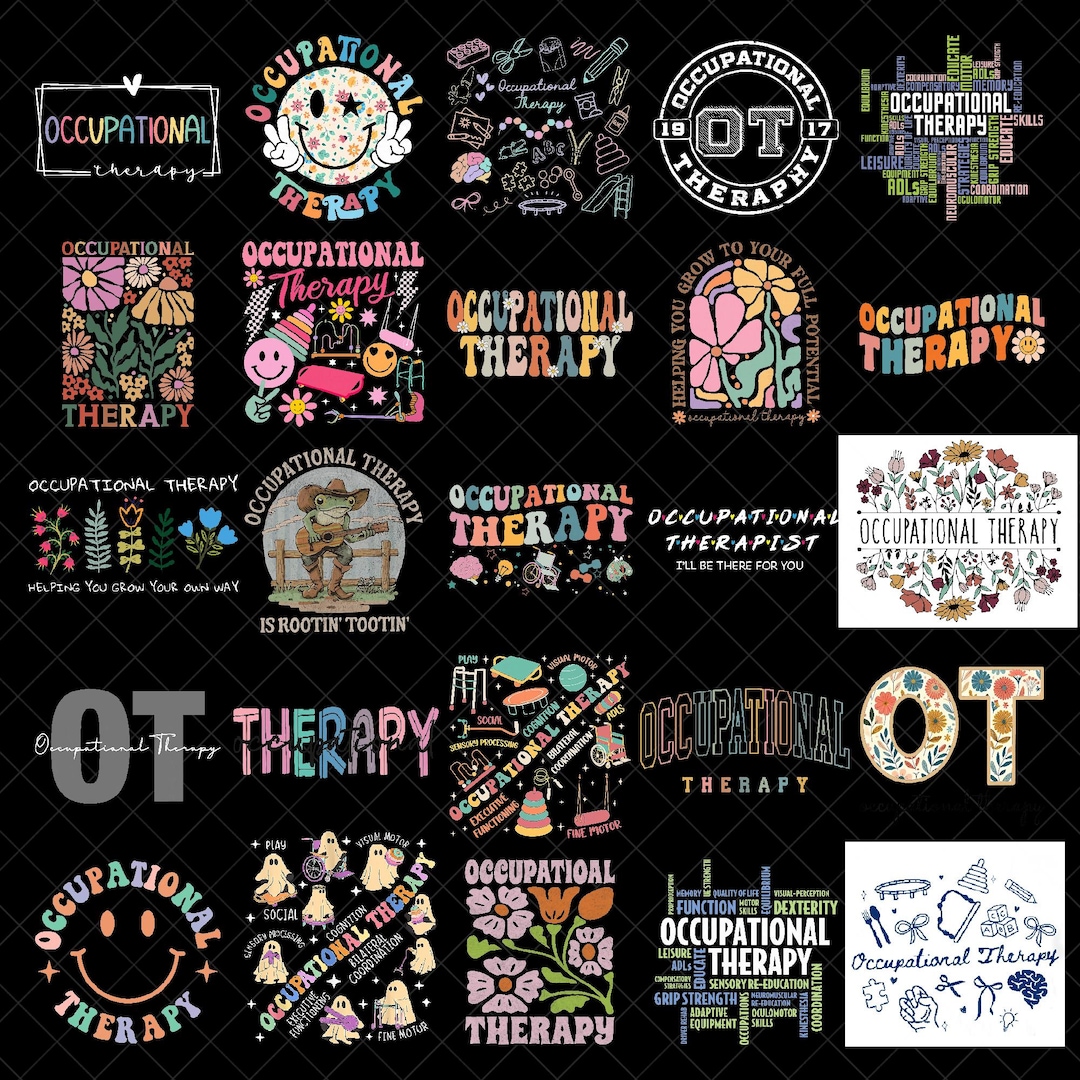 Occupational Therapy PNG Bundle, OT Therapist Sublimation Designs ...