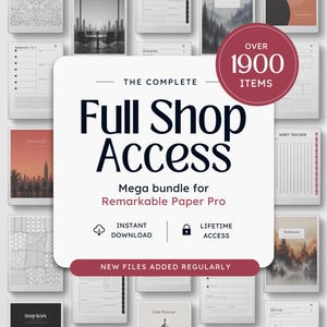 Sjablonen voor ReMarkable Paper Pro, megabundel met planners, notitieboeken, omslagen, puzzels en kleurplaten