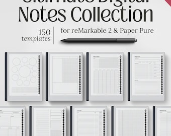 150 plantillas digitales para cuadernos reMarkable 2 Paper Pure: toma de notas, diario y bocetos (descarga en PDF).