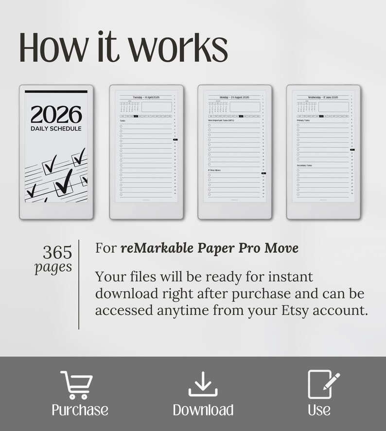 Templates for Remarkable Paper Pro Move, 2026 Task Planner, to Do List ...