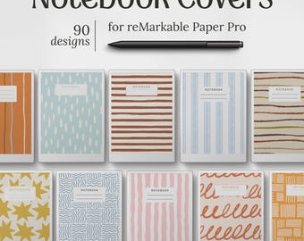 Plantillas para reMarkable Paper Pro, paquete de 90 cubiertas para cuadernos digitales, accesorios rMPP, descarga en PDF