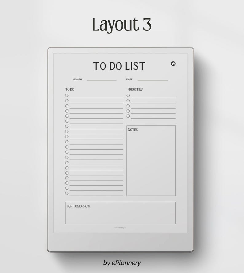 Remarkable Paperpro Notes.pdf Templates for Remarkable Paper Pro, To-do List Planner PDF, Digital ...