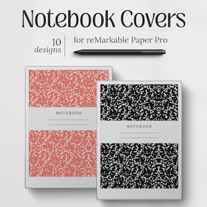Lot de 10 couvertures pour cahier reMarkable Paper Pro, motifs de couverture PDF classiques, accessoires rMPP