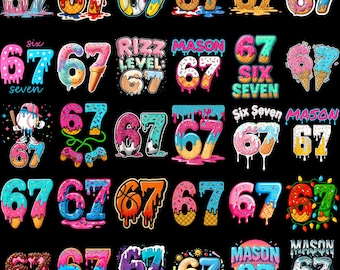 30 Dateien 67 Nummer Sechs Sieben Png, Alpha Slang Eis Drip Png, Lustiges Meme Png, Sechs Sieben Eis Drip 67 Png, 67 Geburtstag Png Sport 67