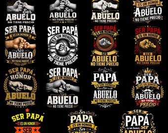 10 個以上の面白いおじいちゃん Ser Papa Es Un Honor Ser Abuelo No Tiene Precio スペイン語 PNG バンドル、父の日 PNG、お父さんへのギフト
