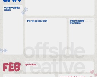 Template | Monthly Reflection Journal Pages – A Gentle Year-in-Review Digital Download