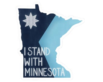 I Stand With Minnesota | State Silhouette Graphic
