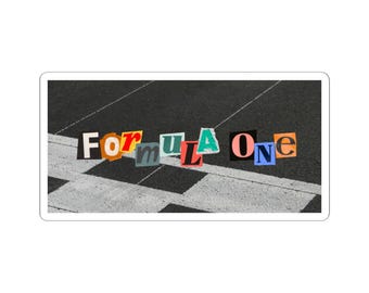 F1 | Formula One sticker | Racing ransom-letter style decal