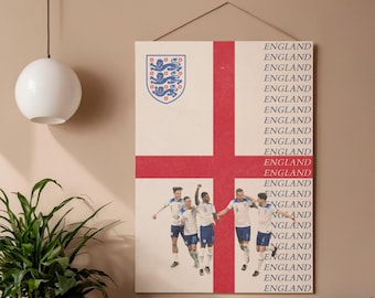 England Fussball Nationalmannschaft Poster gerollt | Fussball Poster