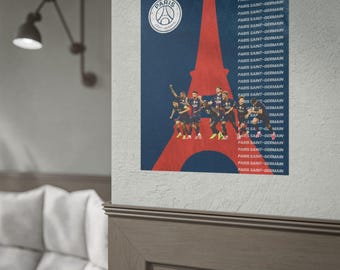 PSG Champs League 2026 Sieger Poster Rolled, Fußball Wandkunst | Football Club Druck