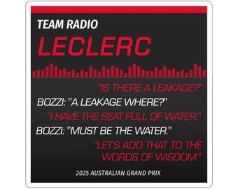F1 Leclerc Quote Sticker | Formula One Racing Vinyl Decal