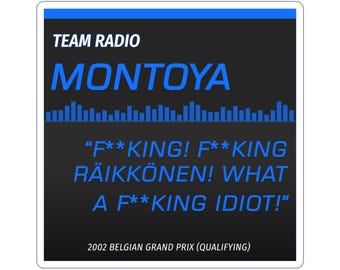 F1 | Juan Pablo Montoya Sticker | Formula 1 | What an Idiot!