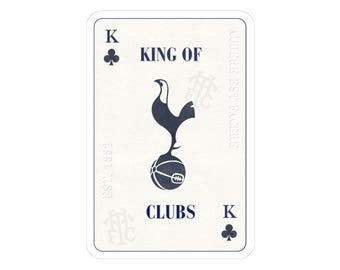 Tottenham Hotspur King of Clubs Sticker - Spurs Playing Card Design - Football Fan Vinyl Sticker