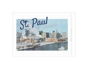 Print | St. Paul Minnesota Print: Bold Cityscape Poster, Modern Wall Art