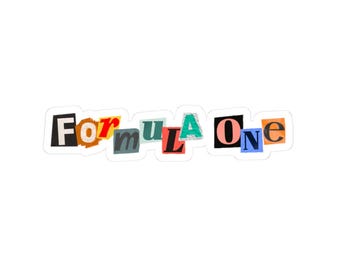 F1 | Ransom Note Type Formula One sticker