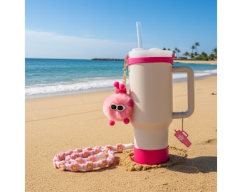 Stanley Cup Accessories Set, Flower Strap, Pink Puff & Daisy