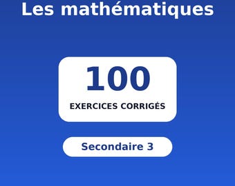 Cahier mathématiques secondaire 3 : 100 corrective exercises PDF | Maths Quebec | Printable files | math worksheets